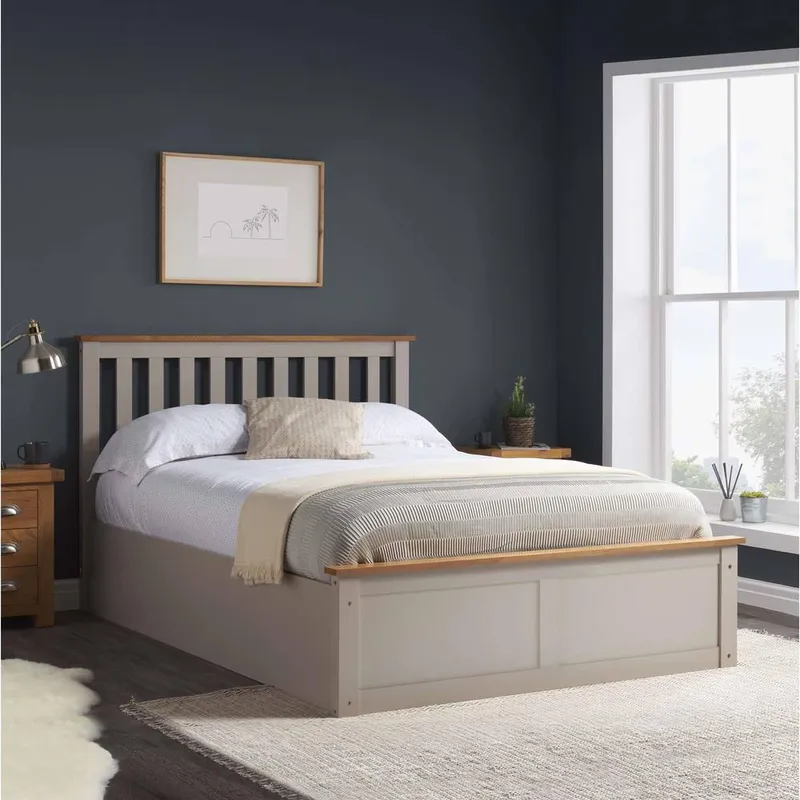 Birlea Phoenix Ottoman Storage Bed Frame in Grey Size: King Grey King
