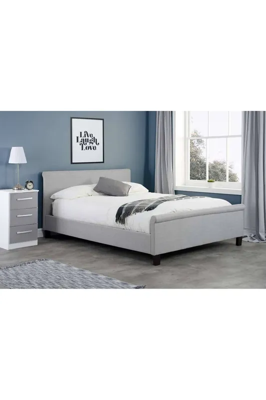 Birlea Stratus Bed in Grey Size: King - Grey