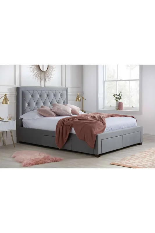 Birlea Unisex Woodbury Bed in Grey Size: Super King Grey female
