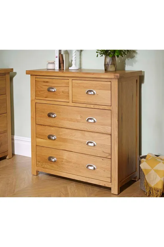 Birlea Unisex Woburn 3 + 2 Chest Oak in Light Oak Light Oak female