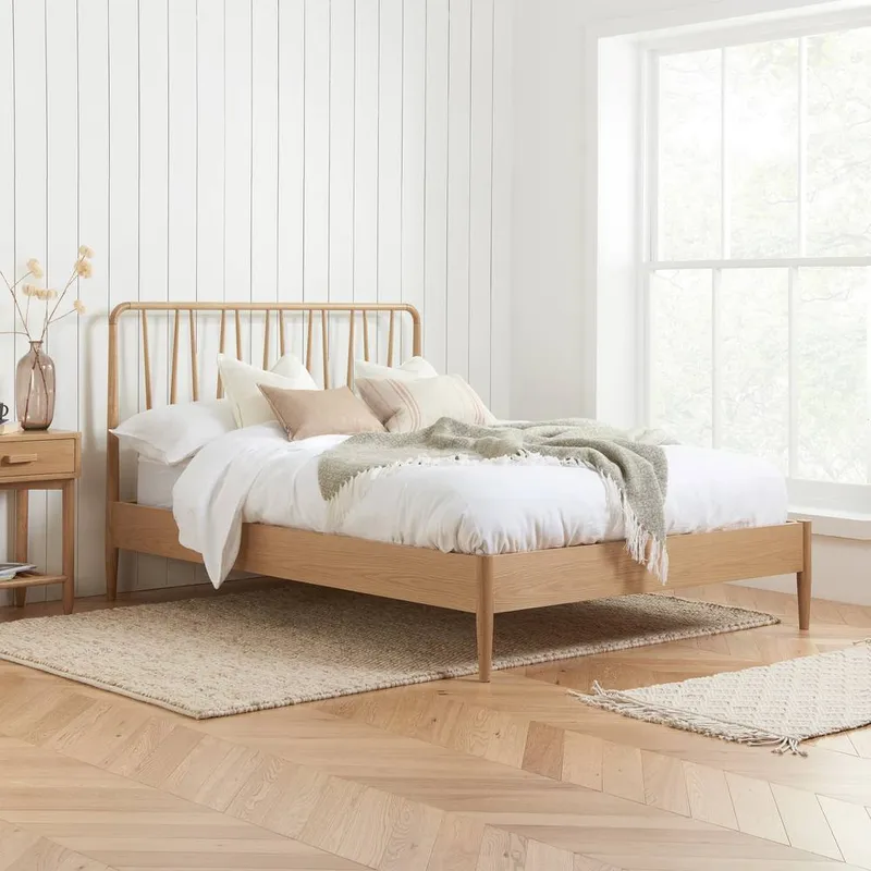 Jesper Bed Frame Birlea in Light Brown Size: Double - Light Brown