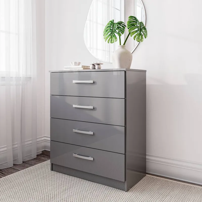 Birlea Lynx 4 Drawer Chest in Grey Grey