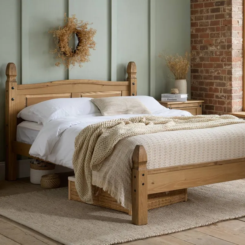 Birlea Mexican Corona Low End Bed in Brown Size: King Brown