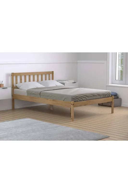 Porto Bed Frame Brown Birlea Size: Small Double - Brown