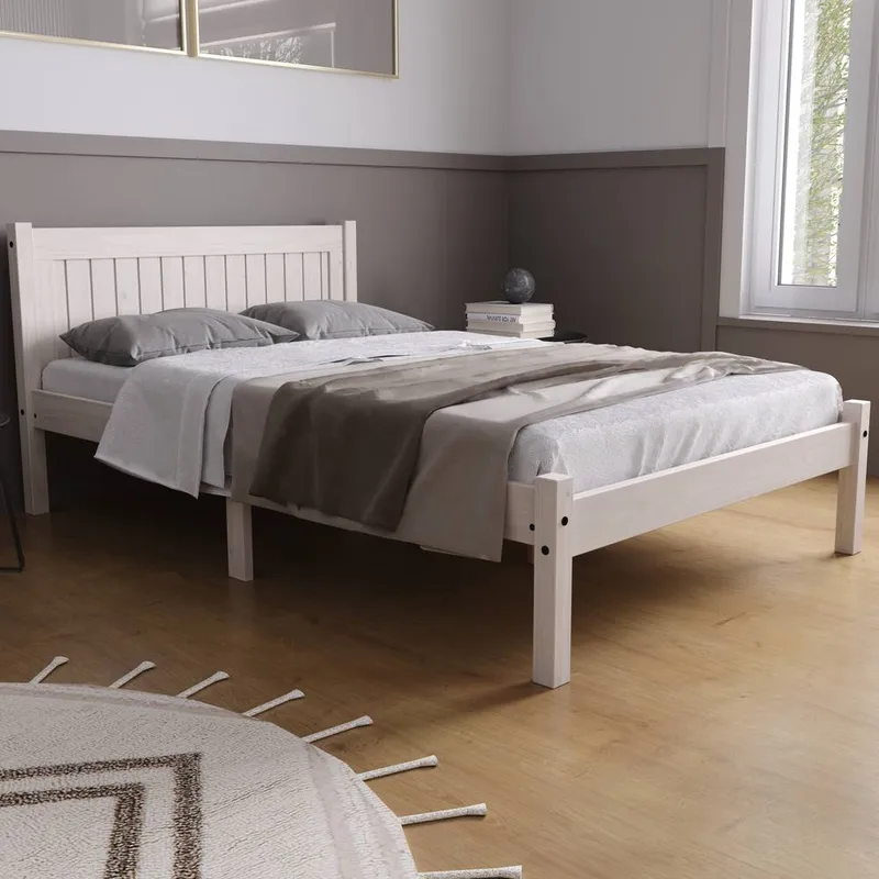 Trent Bed Birlea in White Size: Double - White