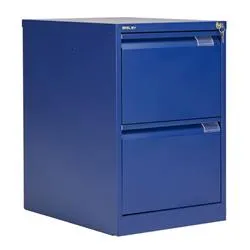 Bisley 2 Drawer Classic Steel Filing Cabinet - Blue - BS2E/Blue