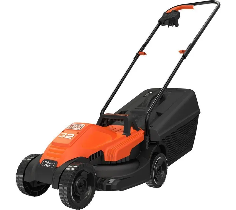 Black + Decker Black Decker BEMW451-GB Corded Rotary Lawn Mower - Orange & Black, Black,Orange