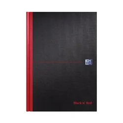 Black n Red Black n' Red Plain Casebound Hardback Notebook A4 (5 Pack)