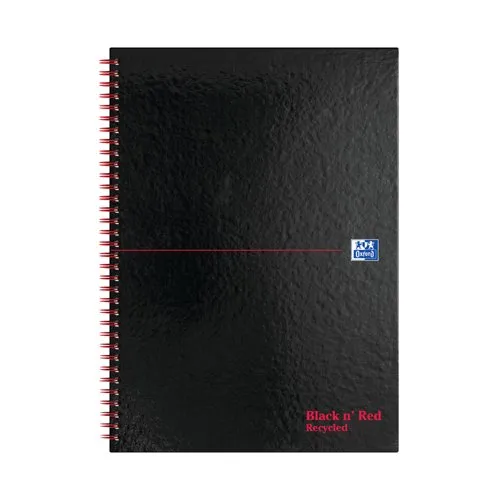 Black n Red Book Wirebound Recycled 90gsm 140pp A4 - 100080189