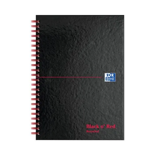 Black n Red Book Wirebound Recycled 90gsm 192pp A5 - 100080113