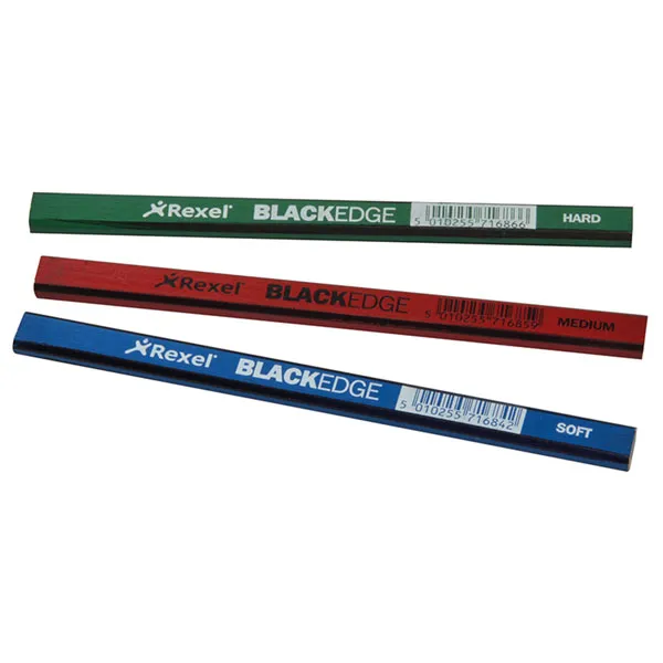 Blackedge 34328 Carpenter's Pencils - Blue / Soft (Card 12)