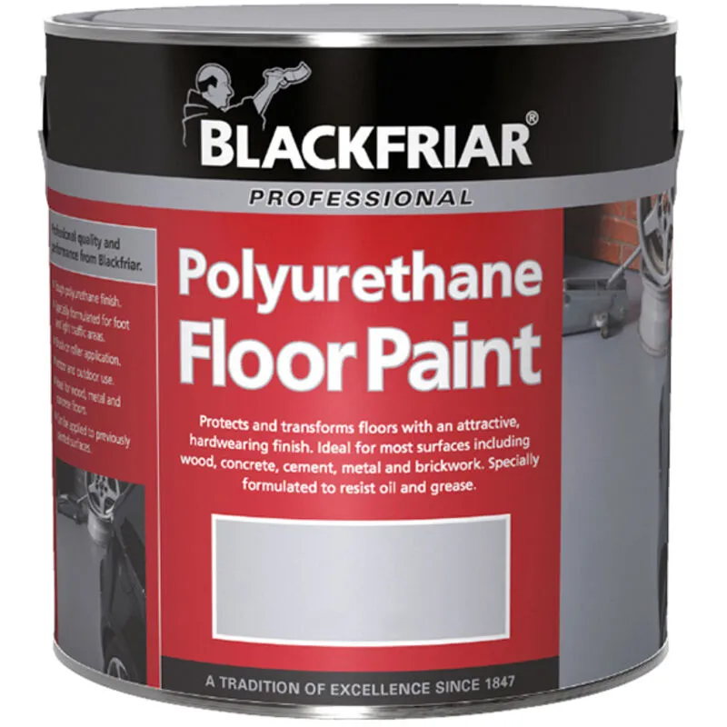 Blackfriar - BF2000001D1 Professional Polyurethane Floor Paint Tile Red 1 litre BKFPFPTR1L