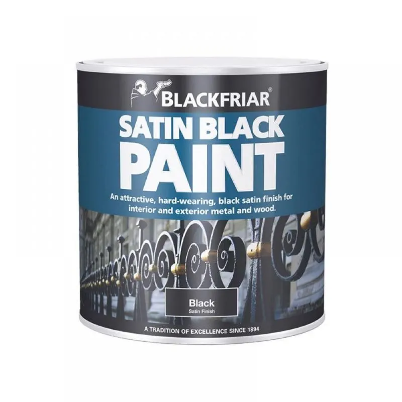 Blackfriar BF0520003E1 Satin Black Paint 500ml BKFSB500