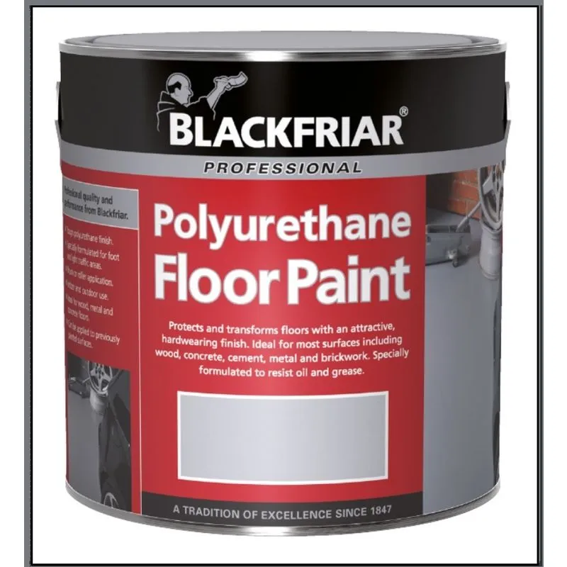 Blackfriar Polyurethane Floor Paint - Hard Wearing - Mid Grey - 500ml