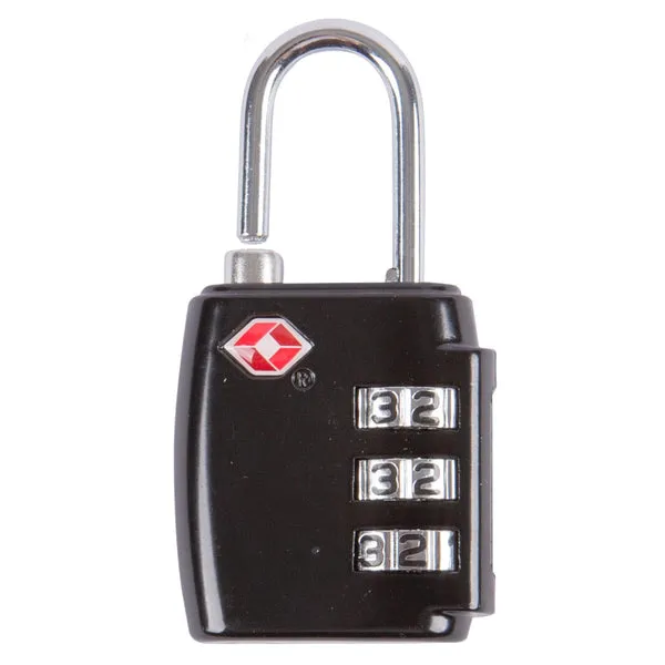 Blackspur Black Tsa-Approved 3-Digit Metal Combination Padlock