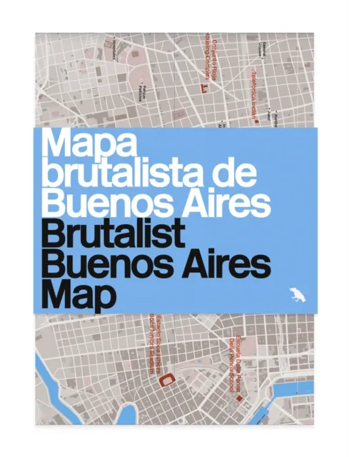 Vanessa Bell Brutalist Buenos Aires Map / Mapa brutalista de Buenos Aires Sheet Multicolor