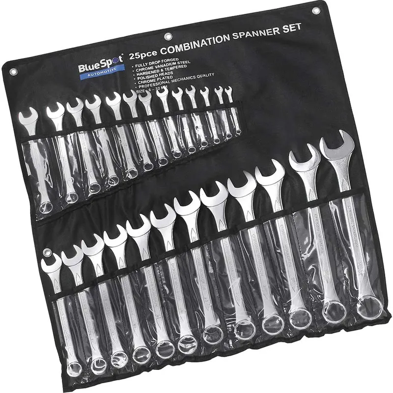 Blue Spot BlueSpot 25 Piece Combination Spanner Set Metric