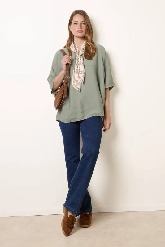 Blue Vanilla Women's Khaki Scarf Viscose Top Khaki One Size