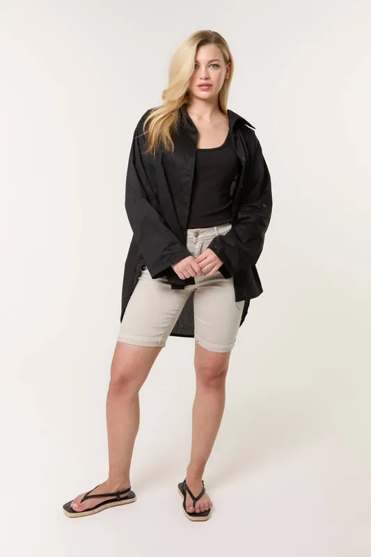 Blue Vanilla Denim Knee Length Shorts - L/XL / Sand