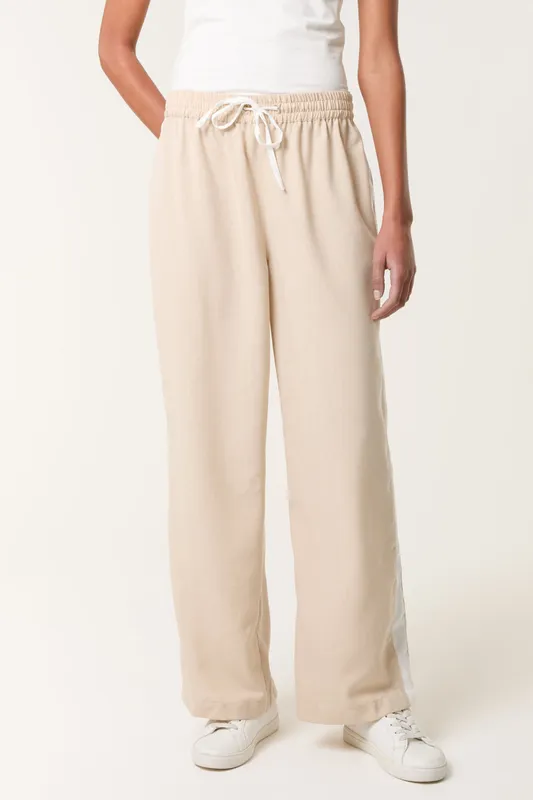 Blue Vanilla Women's Stone Side Stripe Trouser Size: XL Stone XL
