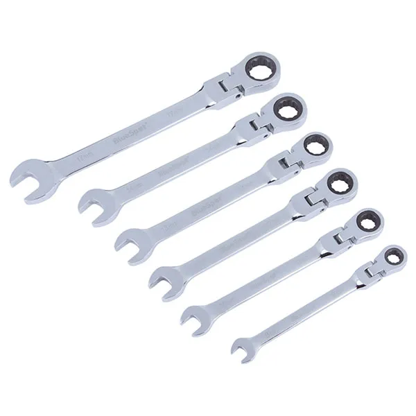 BlueSpot Tools 04300 Flexible Head Ratchet Set, 8 Piece