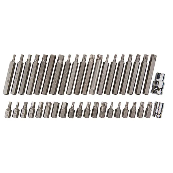 BlueSpot Tools 1517 Mixed Hex Spline & Torx Bit Set, 40 Piece
