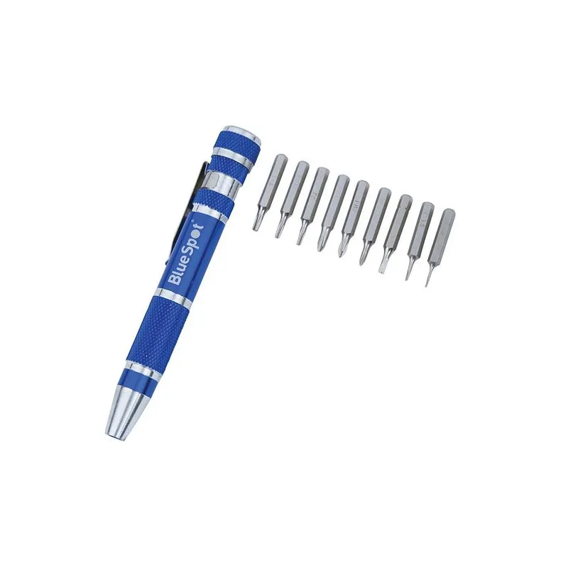 Bluespot Tools 9-In-1 Screwdriver Bit Set in Blue Blue