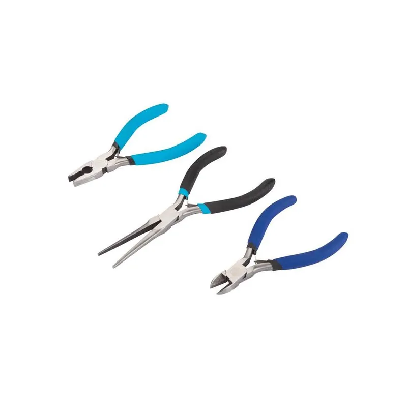 Bluespot Tools Soft Grip Mini Plier Set, 3 Piece in Blue Blue