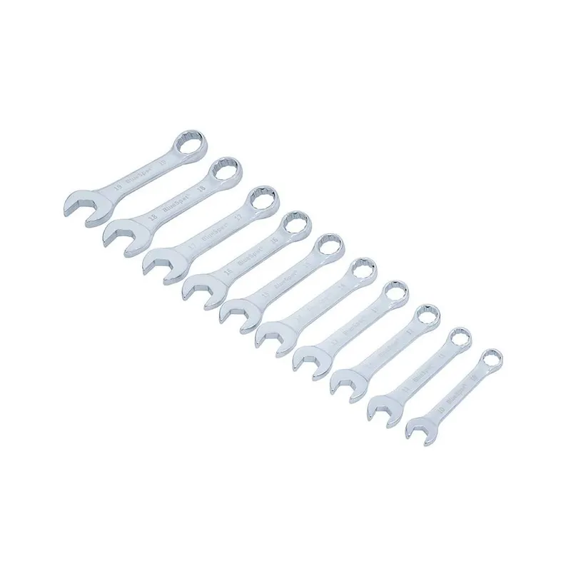 BlueSpot Tools 04110 Stubby Combination Spanner Set, 10 Piece