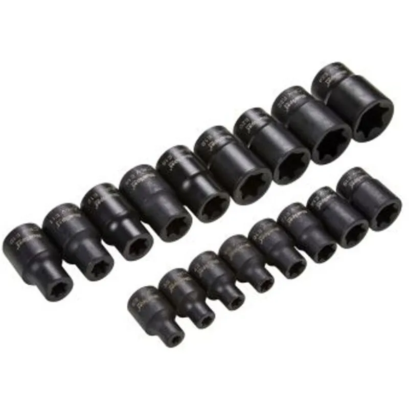 Bluespot Blue Spot Tools 17 Piece 3/8"-1/2" Impact E Torx Sockets