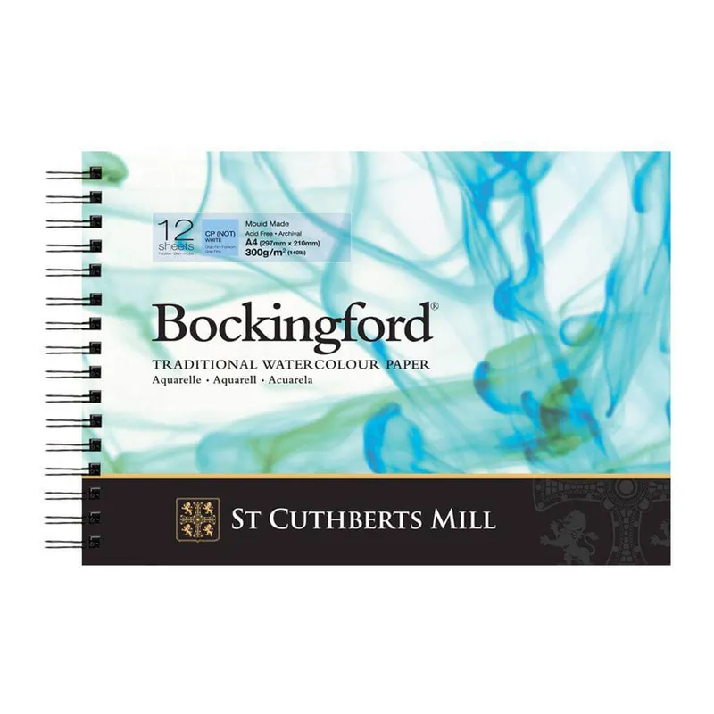 Bockingford Watercolour Colour Spiral Pads - Cold Pressed (Not) - 12 Sheets