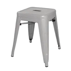 Bolero Bistro Galvanised Steel Low Stool (4 pack)