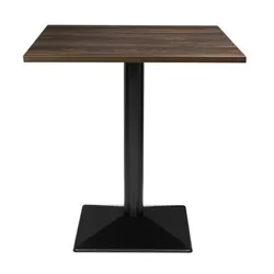 Bolero Complete Table Square Dark Wood Effect 700mm