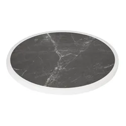 Bolero Fibre Glass Round Table Top Dark Granite Effect 580mm