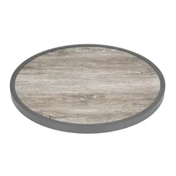Bolero Fibre Glass Round Table Top Wood Effect 580mm