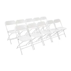Bolero PP Folding Chairs White (10 pack)
