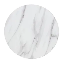 Bolero Pre-drilled Round Table Top Marble Effect 600mm