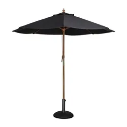 Bolero Round Parasol 3m Diameter Black