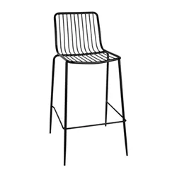 Bolero Steel Wire High Stools Black (4 pack)