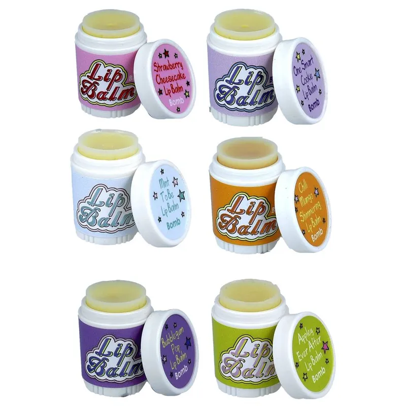 Bomb Cosmetics Lip Balm Set Flavoured 6pc in Clear - Clear
