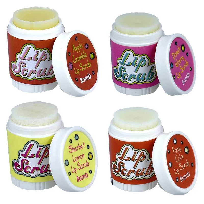 Bomb Cosmetics Unisex Lip Scrubs Flavoured 4pc in Clear Clear One Size female