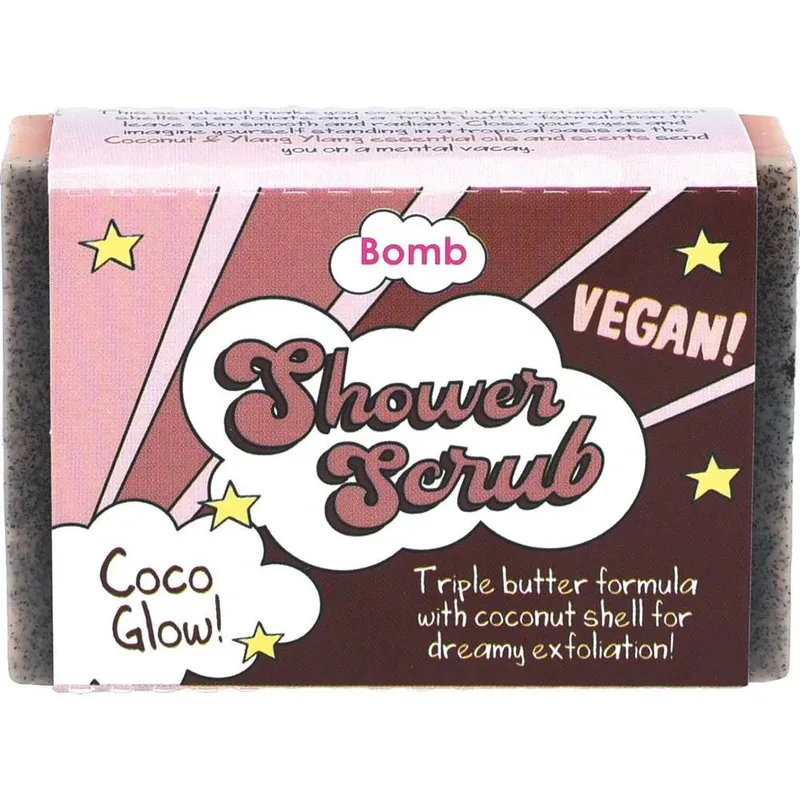 Bomb Cosmetics Shower Soap Scrub - Coco Glow in Beige Size: 100g - Beige - Size: 100g