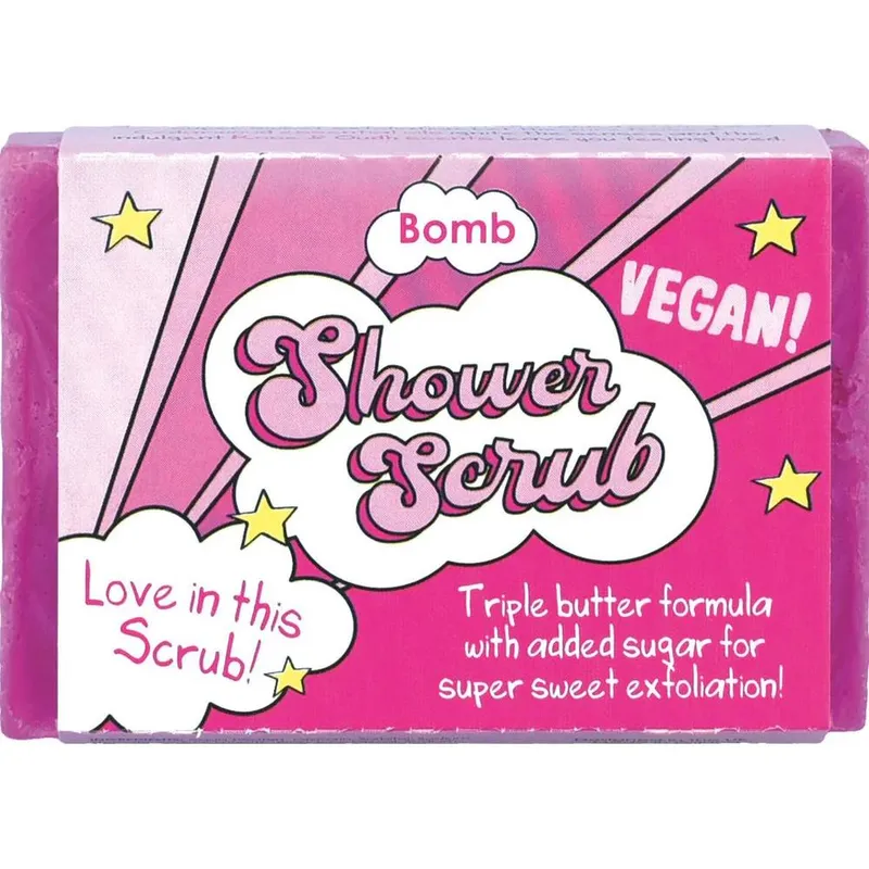 Bomb Cosmetics Shower Soap Scrub - Love in this Scrub in Pink Size: 100g - Pink - Size: 100g
