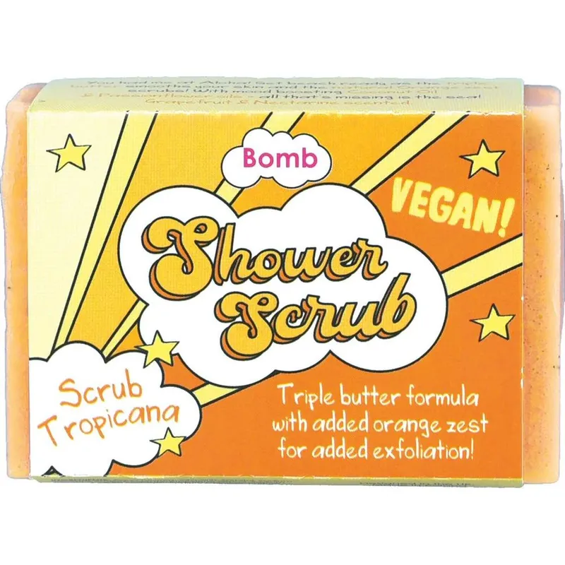 Bomb Cosmetics Unisex Shower Soap Scrub - Scrub Tropicana in Yellow Size: 100g Yellow 100g female
