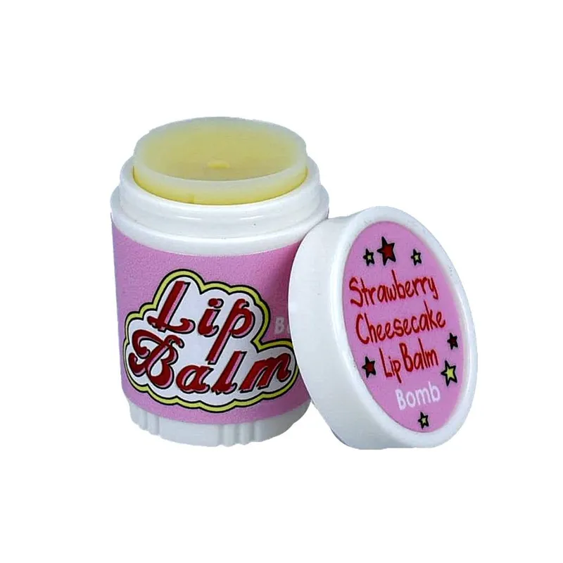 Bomb Cosmetics Lip Balm Strawberry Cheesecake in Pink - Pink