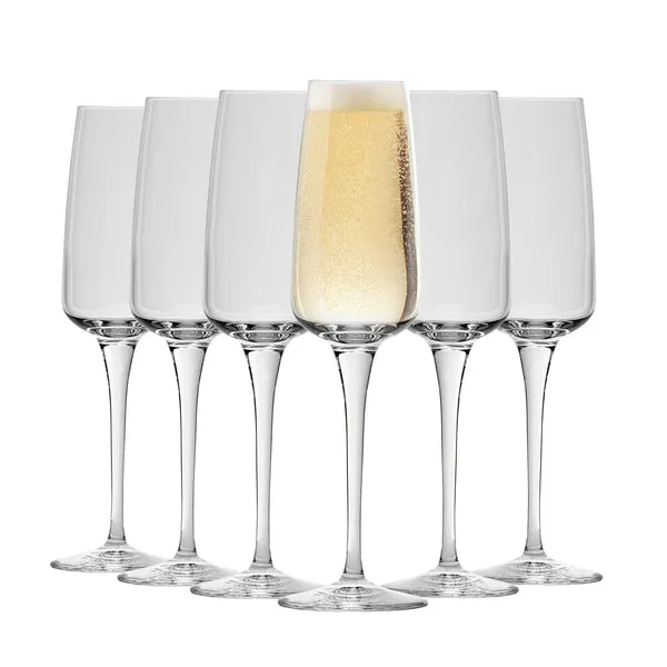 Bormioli Rocco 230ml Aurum Champagne Flutes - Pack of Six