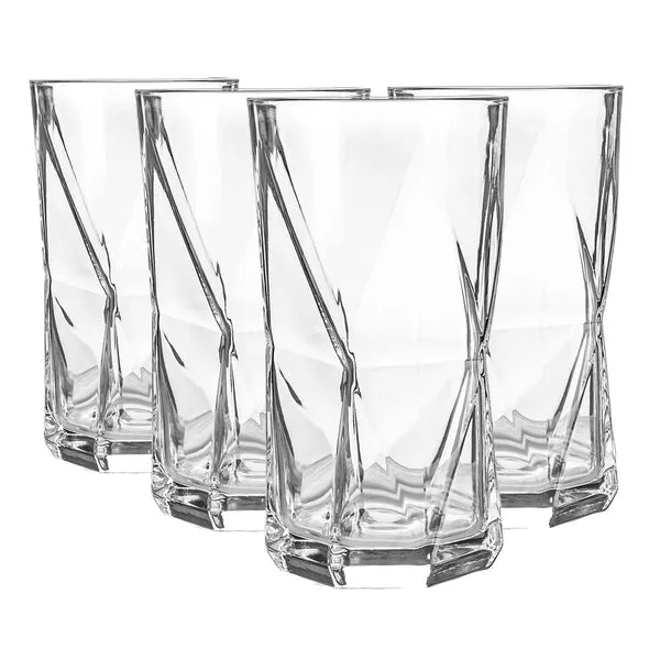 Bormioli Rocco Cassiopea Highball Glasses - 480ml - Clear - Pack of 4 Clear
