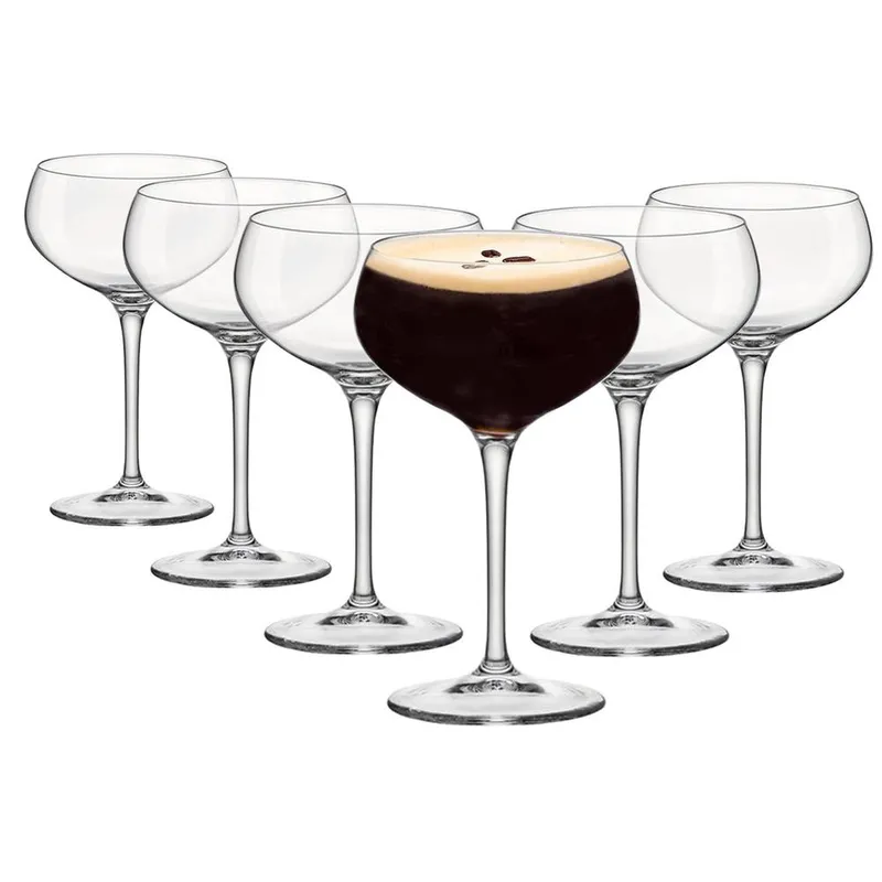 Bormioli Rocco Bartender Espresso Martini Glasses - 305ml - Clear - Pack of 6 Clear