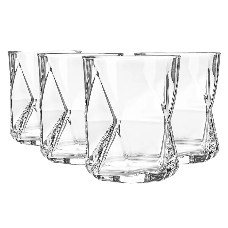 Bormioli Rocco Cassiopea Double Whisky Glasses - 410ml - Clear - Pack of 4 Clear