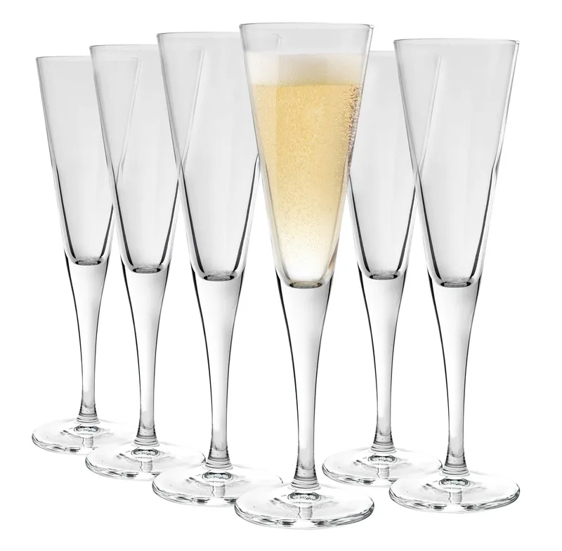 Bormioli Rocco 160ml Ypsilon Champagne Flutes - Pack of Six